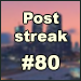 Sasniegts #80 dienu post streak