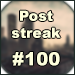 Sasniegts #100 dienu post streak