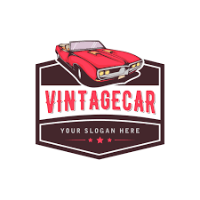 A template of classic or vintage or retro car logo design. vintage ...