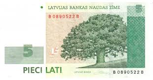 Latvijas 5 Latu Banknote