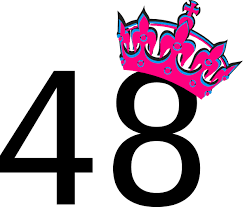 Pink Tilted Tiara And Number 48 Clip Art at Clker.com - vector ...