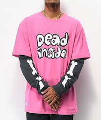 Salem7 Dead Inside Pink & Black Long Sleeve T-Shirt | Zumiez