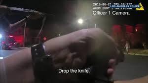 Bodycam video shows LAPD officer-involved shooting of stabbing ...